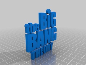 big bang théorie de l'atome symbole logo d'autres tv-comédie situation 3d print model - Mito3D