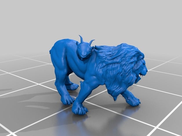 chimera animali di capra leone snake 3D print model - Mito3D