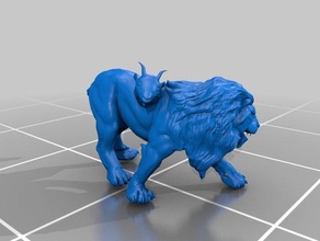 quimera a los animales de cabra león la serpiente 3d print model - Mito3D