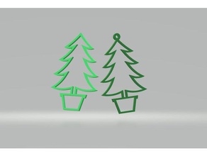 árbol de navidad figuras colgantes decoración la bosque verde los niños natural naturaleza adornos presente santa claus nieve torreta invierno xmas decoraciones 3d print model - Mito3D