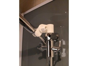 shower head holder 20mm rod bathroom 3d print model - Mito3D