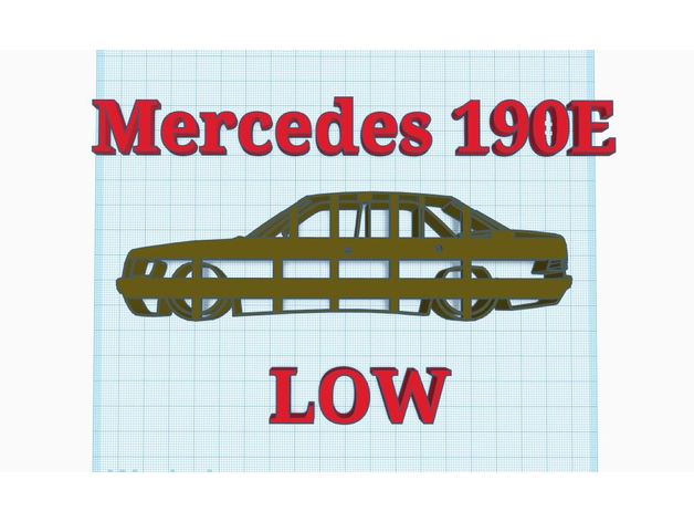 mercedes benz 190e cookie cutter low final kitchen dining baby cars w201 3D print model - Mito3D