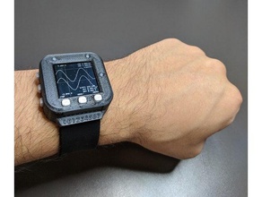 oscilloscope watch enclosure hw17 electronics 3d print model - Mito3D