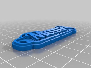 mauri Anahtarlık özelleştirilmiş 3d print model - Mito3D
