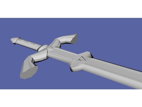 master sword video games legend zelda low poly ocarinaoftime 3d print model - Mito3D