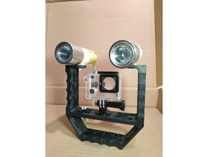 câmera, ação câmera gopro equipamento esporte ao ar livre suporte de câmara estabilizador mergulho go pro opendive prática 3d print model - Mito3D