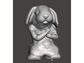 rabbitman 3d la stampa animale peloso 3d print model - Mito3D