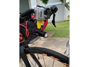 dual gopro mount bike out front mounts camera 3d print model - Mito3D