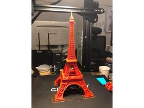 eiffel tower creality ender 3pro no support 3d printing tests eiffeltower 3d print model - Mito3D