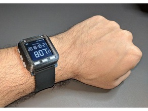 slim oscilloscope watch enclosure hw17 electronics 3d print model - Mito3D