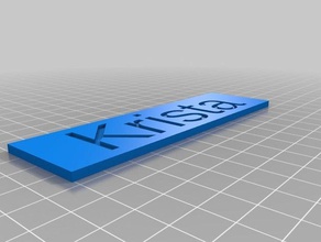 mi nombre personalizado de la placa krista 120mm ancho juegos 3d print model - Mito3D