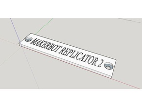 replicator 2 front face plate 3d Drucker Teile 3d print model - Mito3D