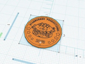 starburger challenge coin coins badges 3d print model - Mito3D