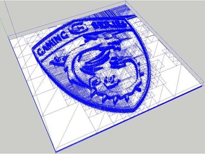 msi gaming-Serie dragon shield Zeichen logos angepasst 3d print model - Mito3D