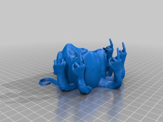 fucktotooth decoración 6er dental fucktopus molar zahn zahntechnik 3D print model - Mito3D