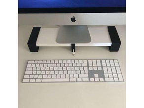 monitor stand apple magic keyboard box office mount 3d print model - Mito3D