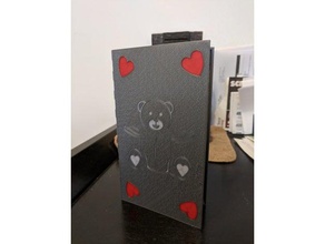 holiday card bear art 3d print model - Mito3D