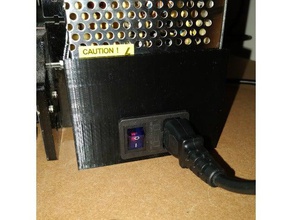 tronxy p802e bloc d'alimentation couvercle à fusibles cei 3d de l'impression prise courant s-180-12 sécurité 3d print model - Mito3D