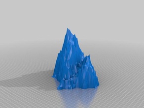 montagne 3d imprimable low poly impression art Modèle Imprimé en L'impression berg fjell montain chaîne de montagnes montaa planina 3d print model - Mito3D