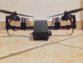 bicopter tilt mechanism 13 mm servo 10 dihedral rc vehicles 3d print model - Mito3D