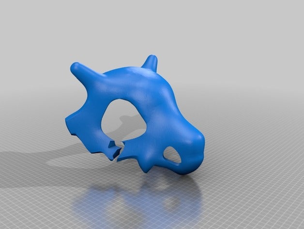 cubone dog mask crack accessories 3D print model - Mito3D