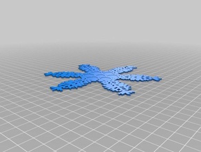 fiocco di neve 3 interattiva art personalizzato 3d print model - Mito3D