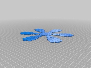 fiocco di neve 4 interattiva art personalizzato 3d print model - Mito3D