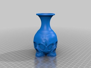 skull vase decor flower halloween 3d print model - Mito3D