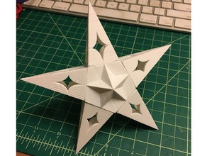 gündönümü yıldız ağaç topper dekor iş ortamına uygun olmayan 3d print model - Mito3D