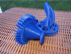 caprichoso de rociadores 64 al aire libre jardín engranaje steampunk la turbina agua gusano 3d print model - Mito3D