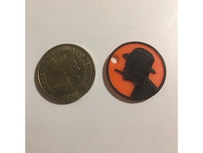 egon olsen 20 kr vogn-polet les pièces de monnaie badges olsenbanden panier shopping trolley coin 3d print model - Mito3D