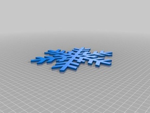 snowflake other christmas petg transparent 3d print model - Mito3D