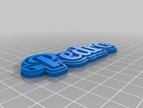 pedro llavero llaveros personalizado 3d print model - Mito3D