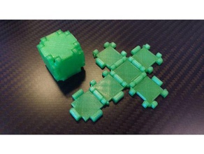 print place foldable cube engineering dice 3d print model - Mito3D