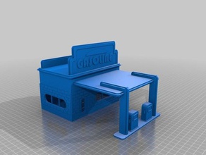 çgd mm ölü benzin istasyonu yürüme binalar yapılar masa üstü warhammer 3d print model - Mito3D
