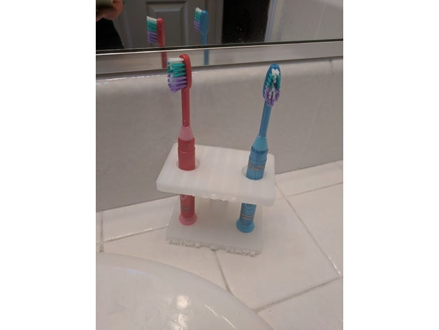 personalizable titular de cepillo dientes cuarto baño 3D print model - Mito3D