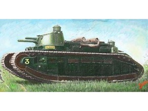 char 2c 172 scale vehicles french tanks super heavy 3d print model - Mito3D