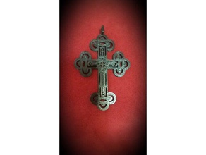 orientale croce i segni loghi cristiano religione 3d print model - Mito3D