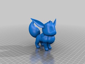 eevee updated creatures pokemon 3d print model - Mito3D