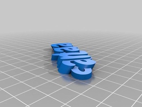 my customized iamburnys v2text name keyring keyfob keychains 3d print model - Mito3D