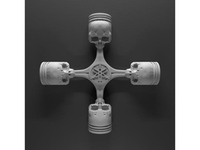 yamaha skull Kolben sport im freien logo 3d print model - Mito3D