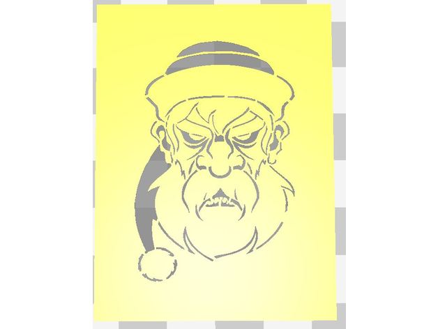 good santa bad stencils vol 1 2d art christmas decoration claus xmas decorations 3D print model - Mito3D