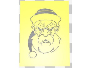 good santa bad stencils vol 1 2d art christmas decoration claus xmas decorations 3d print model - Mito3D