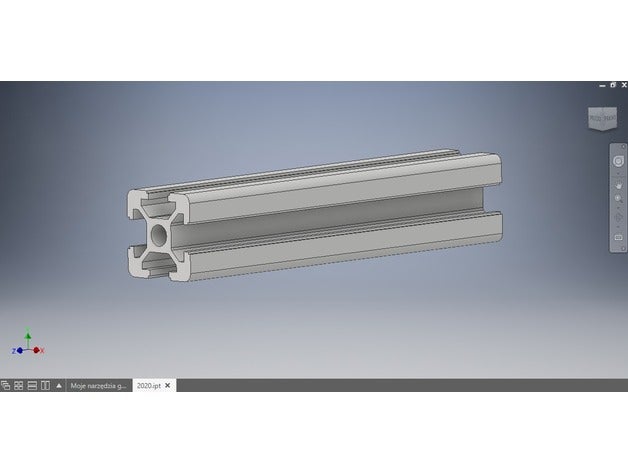 customizable 2020 t6 profile 3d printer parts extrusion aluminium 3D print model - Mito3D