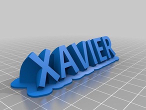 xavier name plate office customized 3d print model - Mito3D