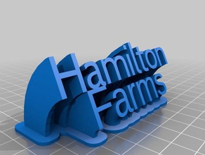 hamilton farms signs logos customized 3d print model - Mito3D