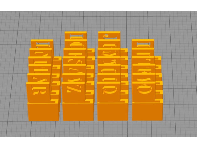 alfabeto schede di dischi in vinile album i segni loghi 3D print model - Mito3D