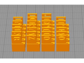 alfabeto fichas de vinilo los discos signos logotipos 3d print model - Mito3D