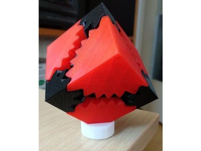 gear cube stand art holder 3d print model - Mito3D