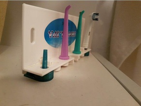 fırça tutucu kafaları da dahil olmak üzere diş spa Bankası sahibi banyo aksesuarları dock oral basınç fırçası baş dur su 3d print model - Mito3D